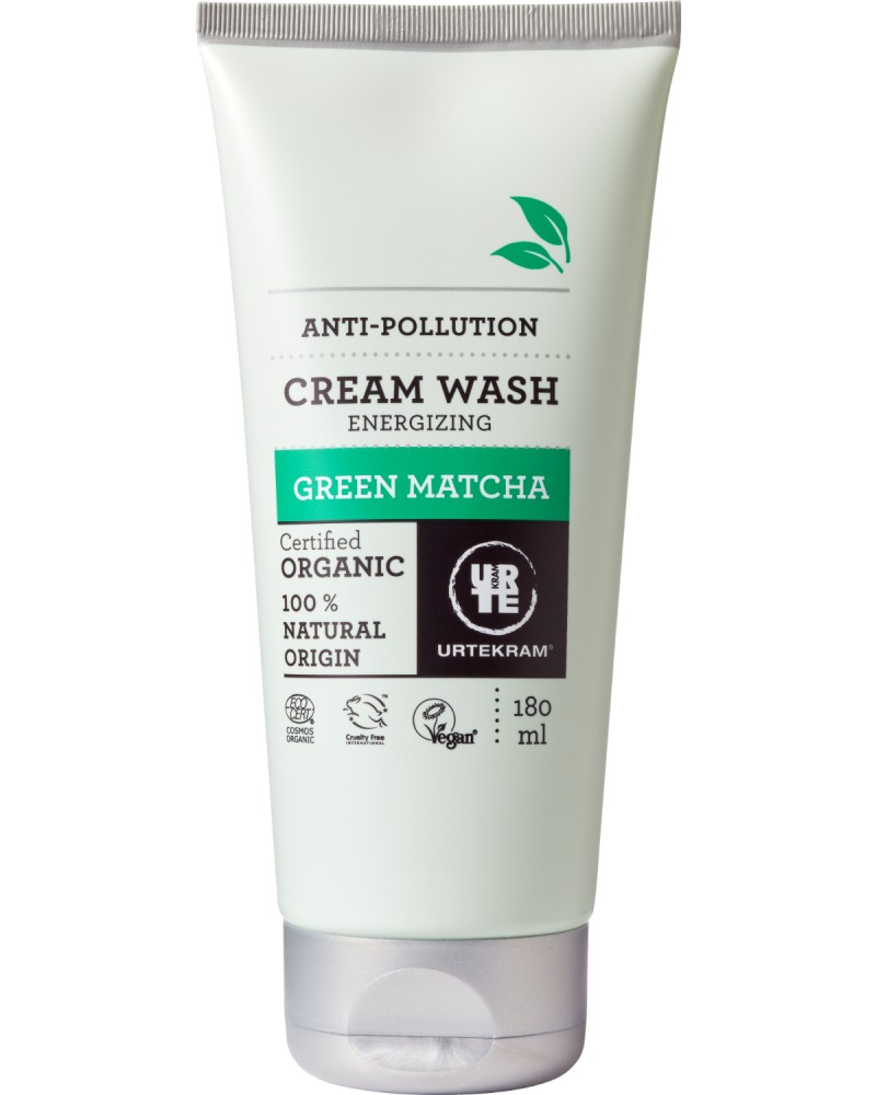 Urtekram Green Matcha Anti-Pollution Cream Wash -        "Green Matcha" -  