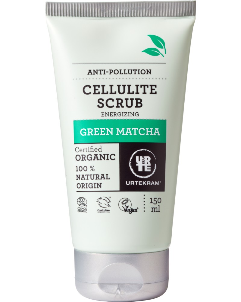 Urtekram Green Matcha Anti-Pollution Cellulite Scrub -           "Green Matcha" - 