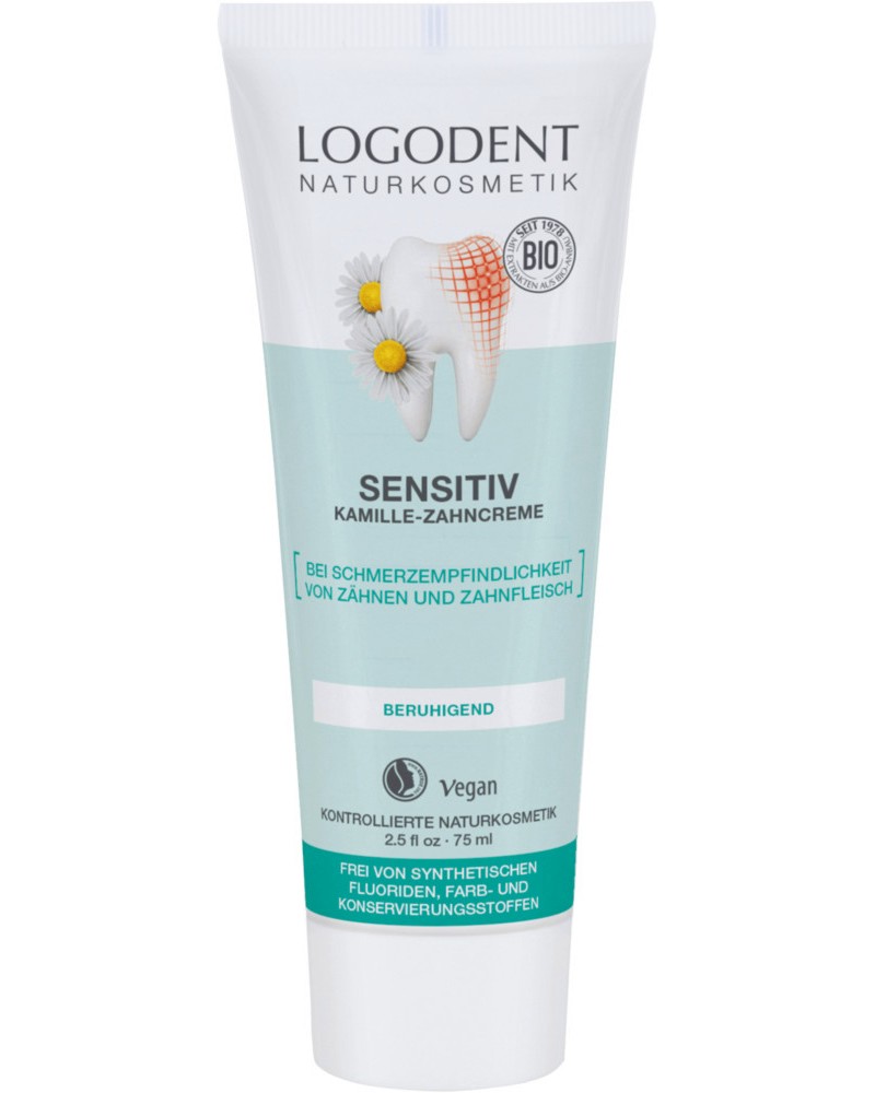 Logona Sensitive Chamomile Toothpaste -         Logodent -   