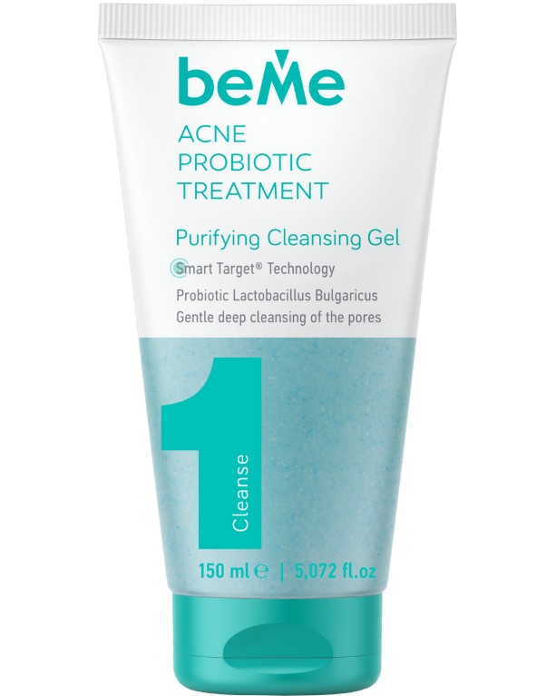 beMe Acne Probiotic Treatment Purifying Cleansing Gel -         - 