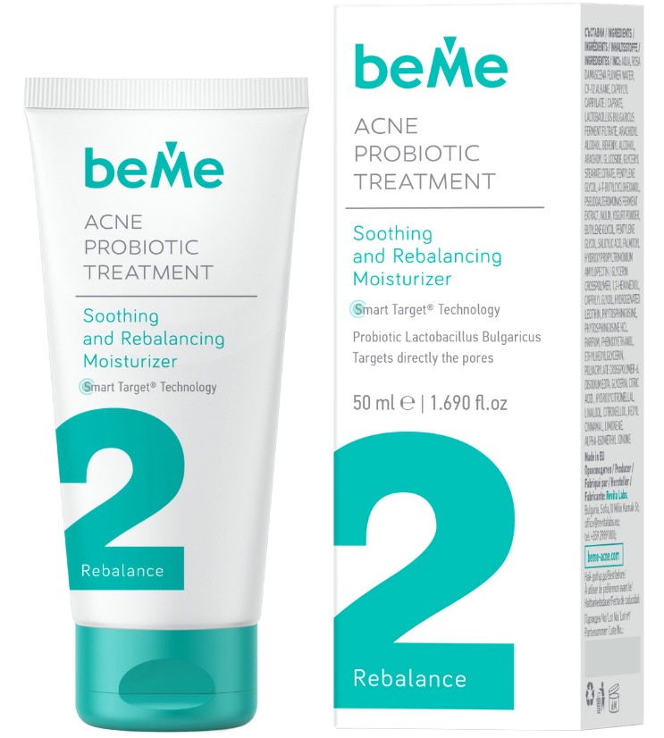 beMe Acne Probiotic Treatment Soothing & Rebalancing Moisturizer -       - 