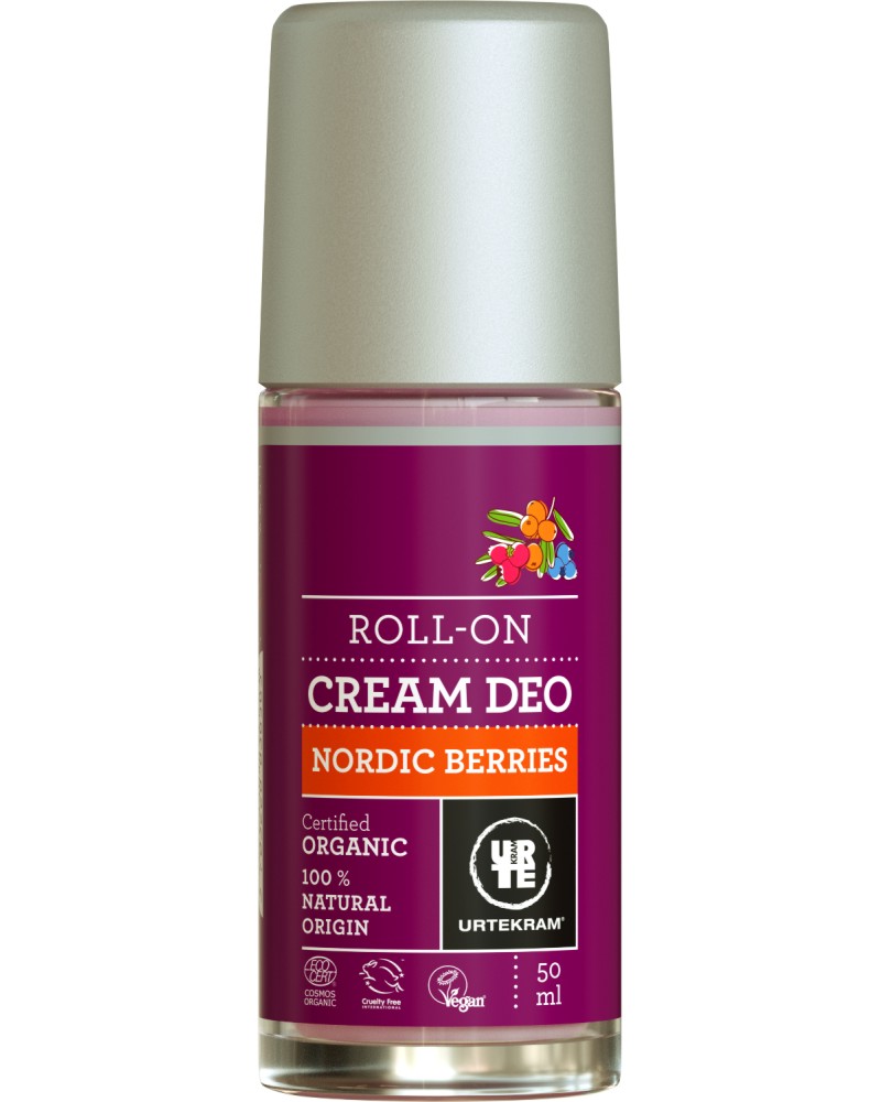 Urtekram Nordic Berries Roll-On Cream Deo -      "Nordic Berries" - 