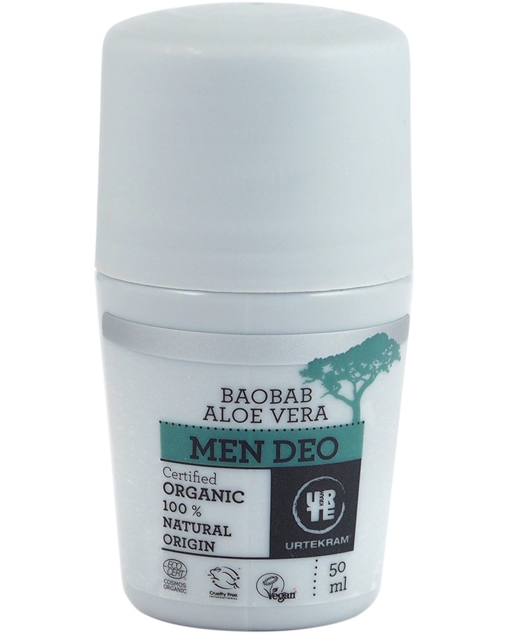 Urtekram Men Aloe Vera Baobab Deo - Био дезодорант за мъже - дезодорант