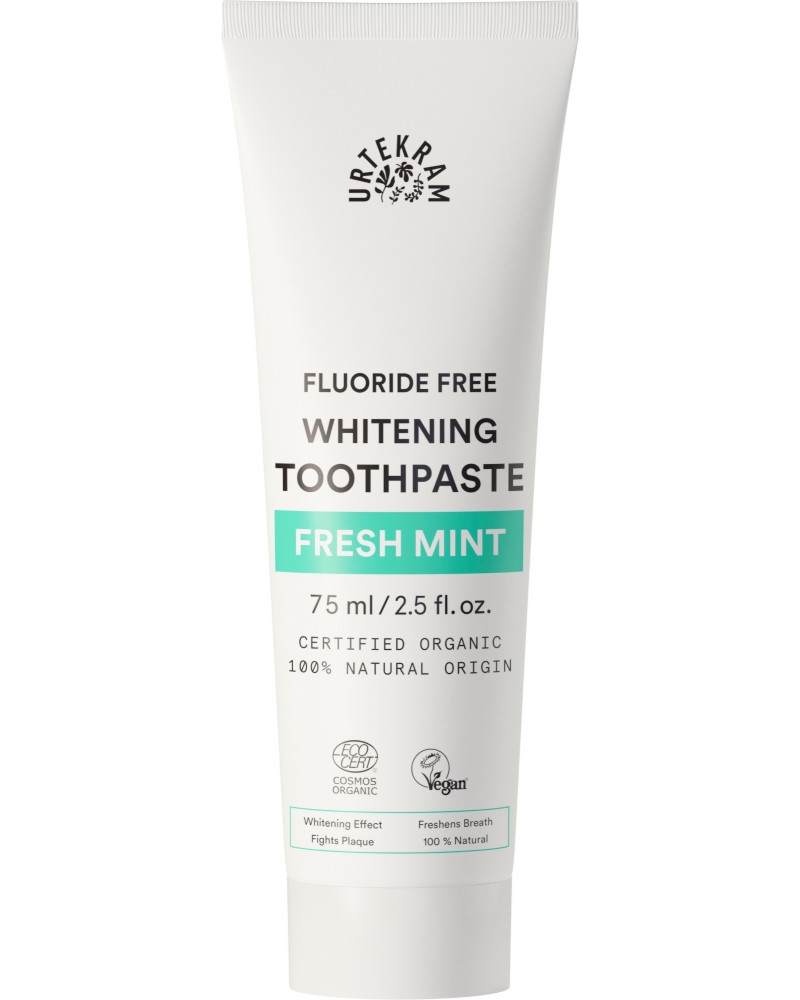 Urtekram Fresh Mint Whitening Toothpaste -         -   