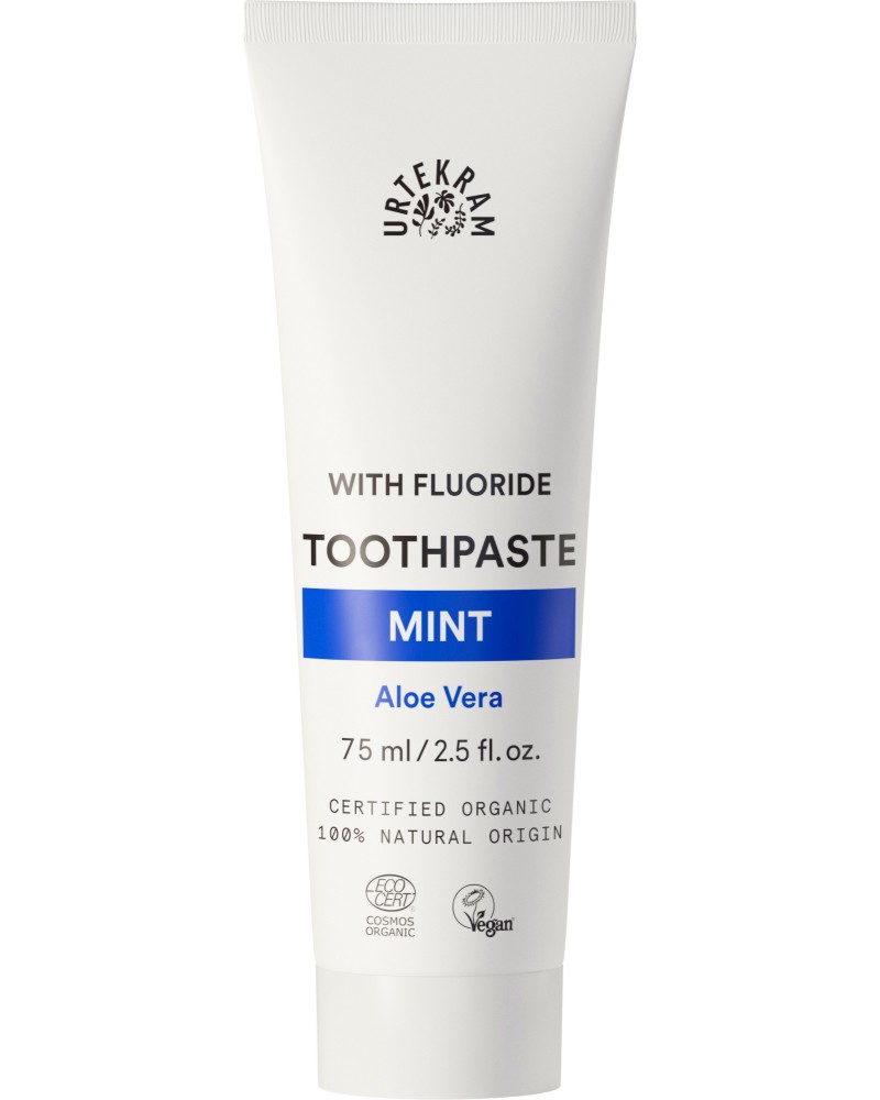 Urtekram Mint Fluoride Toothpaste -         -   