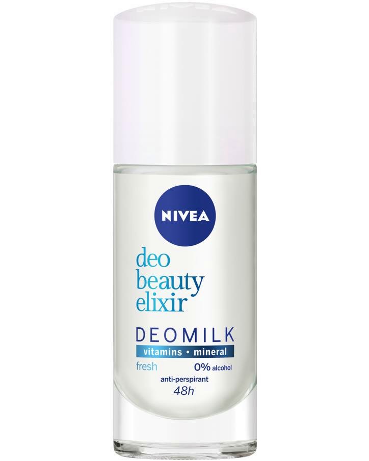 Nivea Deomilk Beauty Elixir Fresh Roll-On -     "Beauty Elixir" - 