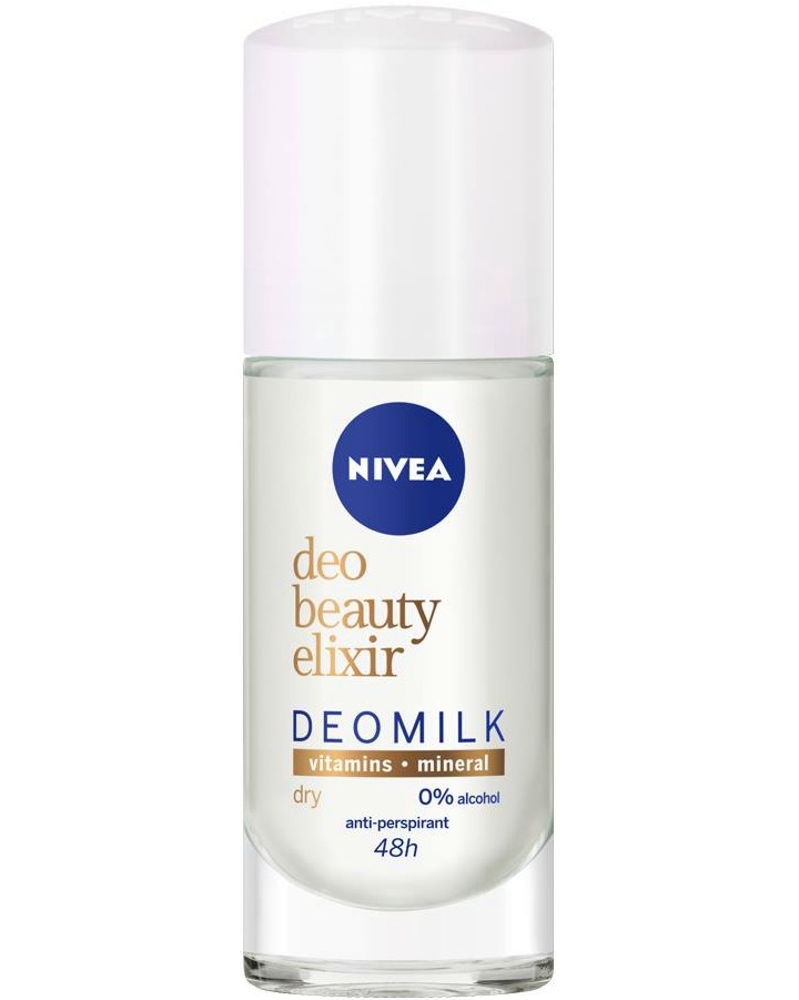 Nivea Deomilk Beauty Elixir Dry Roll-On -        "Beauty Elixir" - 