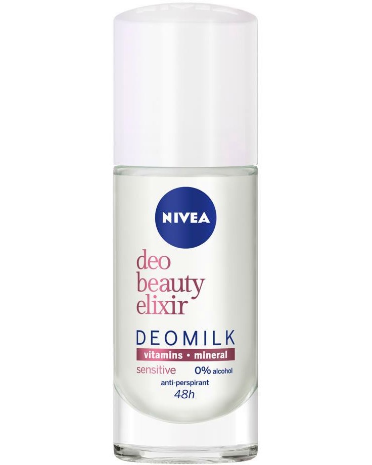 Nivea Deomilk Beauty Elixir Sensitive Roll-On - ������ ����� �� ������� "Beauty Elixir" - ����������
