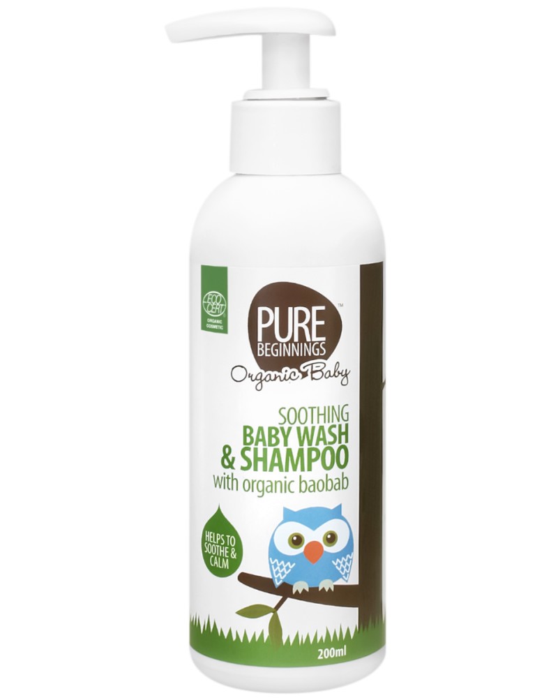 Pure Beginnings Organic Baby Soothing Baby Wash & Shampoo -        2  1     - 