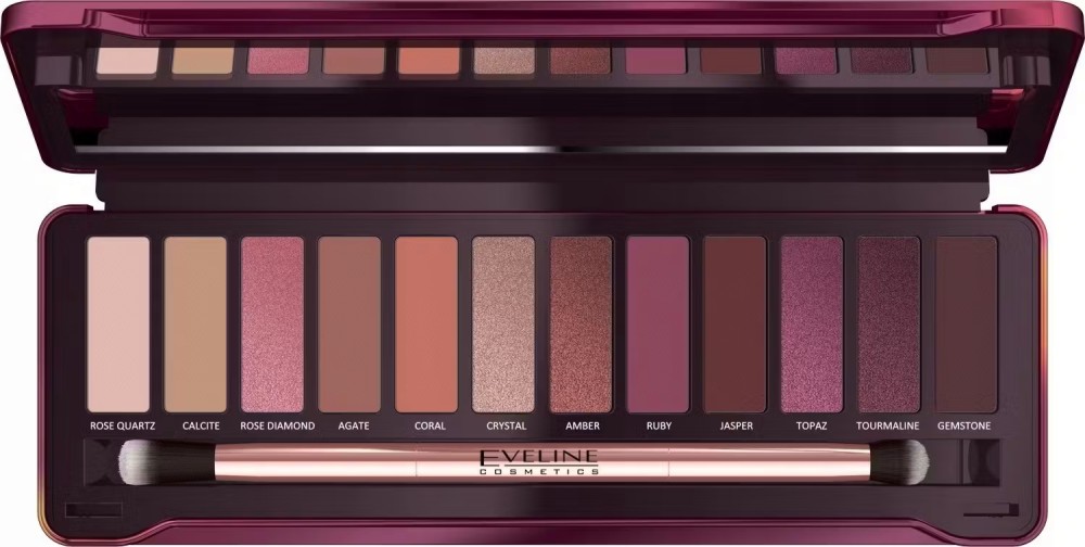 Eveline Ruby Glamour Eyeshadow Palette -   12     - 