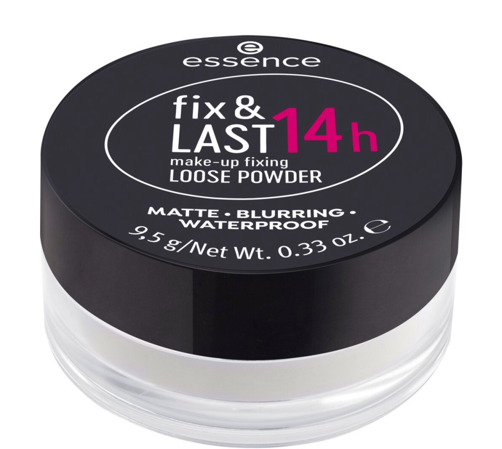 Essence Fix & Last 14h Make-Up Fixing Loose Powder Essence Fix & Last 14h Make-Up Fixing Loose Powder - Фиксираща пудра за лице с матов завършек - пудра