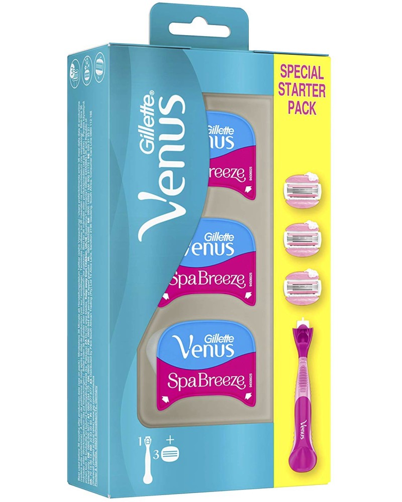 Gillette Venus Spa Breeze Razor -    3    Venus - 