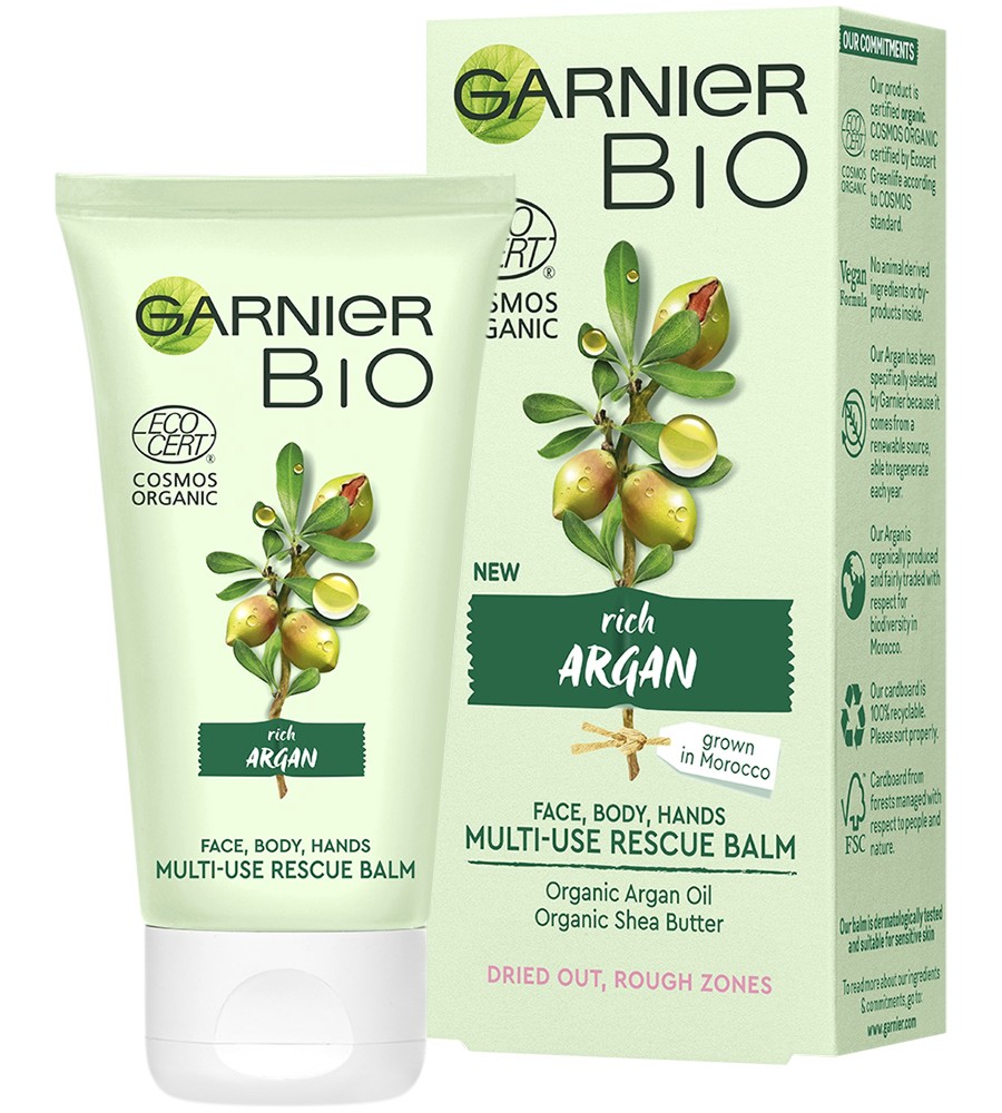 Garnier Bio Argan Multi-Use Rescue Balm - ��� ������ �� ����, ���� � ���� �� ������� Garnier Bio - ������