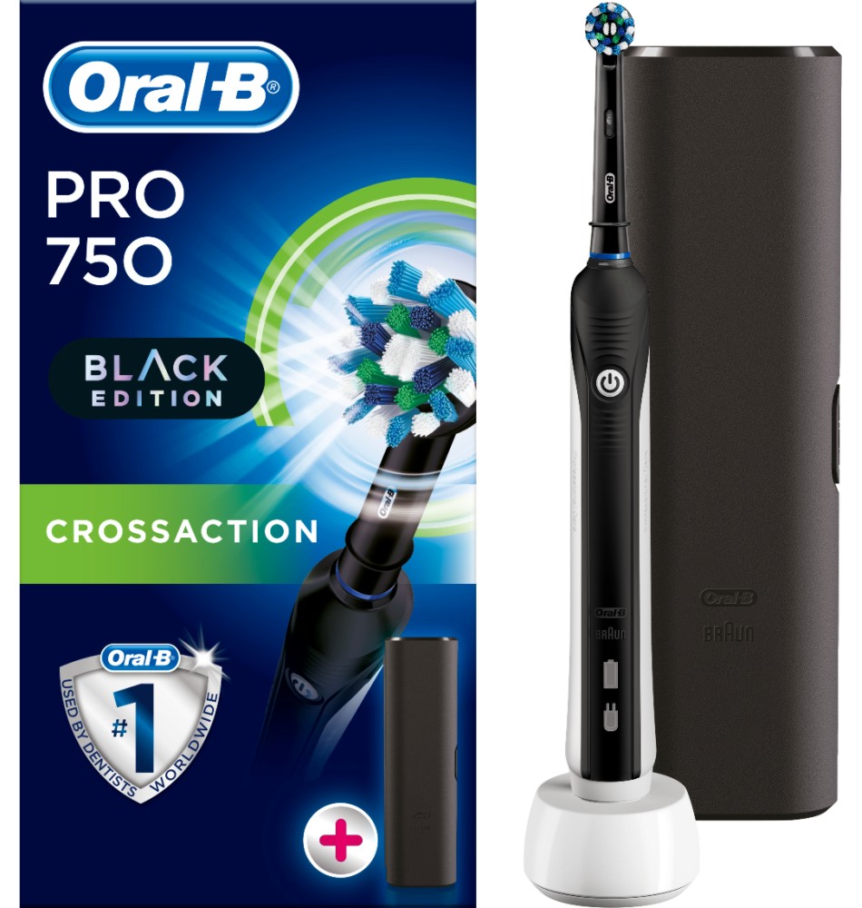 Oral-B Pro 750 Cross Action - Black Edition - ������������ ����� �� ���� - �����