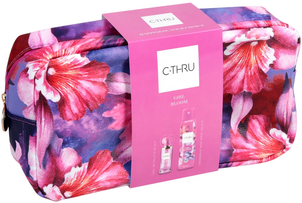 Подаръчен комплект с несесер - C-Thru Girl Bloom Подаръчен комплект с несесер - C-Thru Girl Bloom - Парфюм и спрей дезодорант - продукт