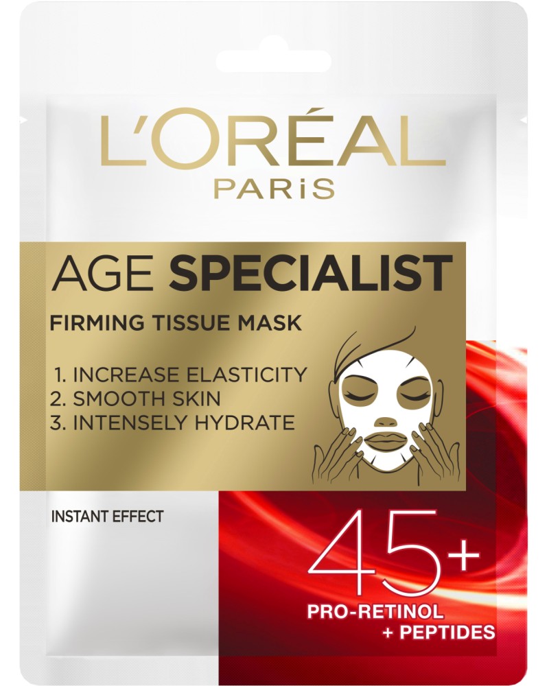 L'Oreal Age Specialist Firming Tissue Mask 45+ - ������� �������� ����� �� ���� �� ������� Age Specialist - �����