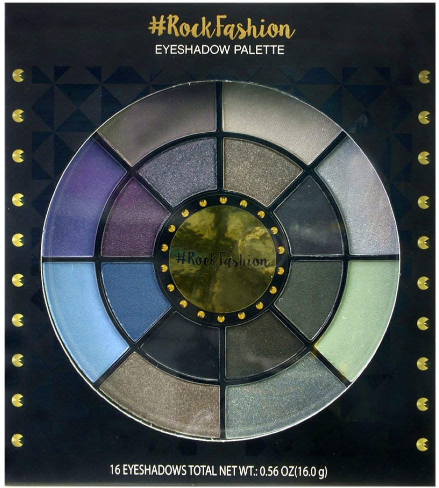 Markwins International Rock Fashion Eyeshadow Palette - Палитра с 16 цвята сенки за очи - сенки