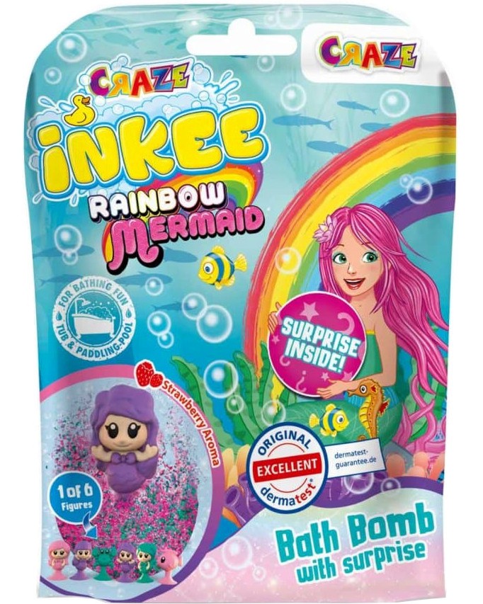 Бомбичка за вана Craze Mermaid Бомбичка за вана Craze Mermaid - С фигурка изненада - продукт