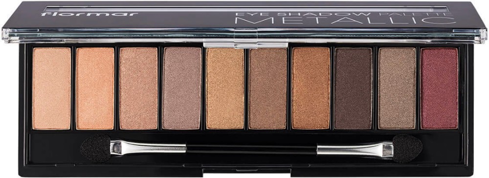 Flormar Mettalic Eye Shadow Palette -   10     - 