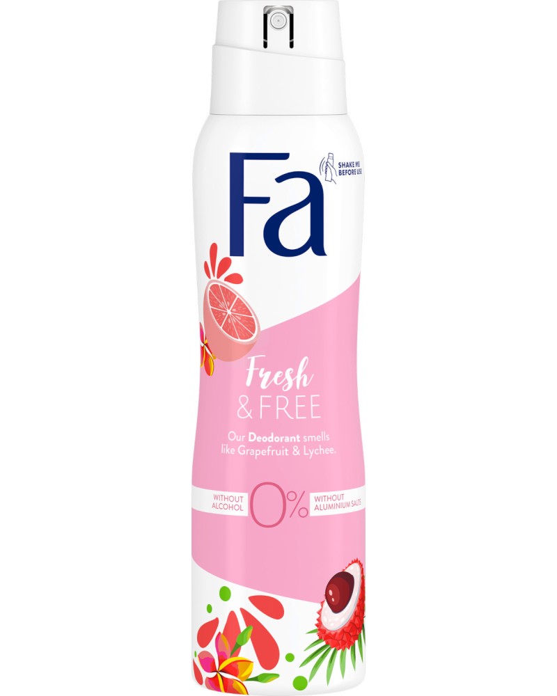Fa Fresh & Free Grapefruit & Lychee Deodorant -     - 