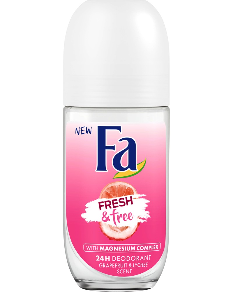 Fa Fresh & Free Grapefruit & Lychee Scent 24H Roll-On Deodorant -          - 