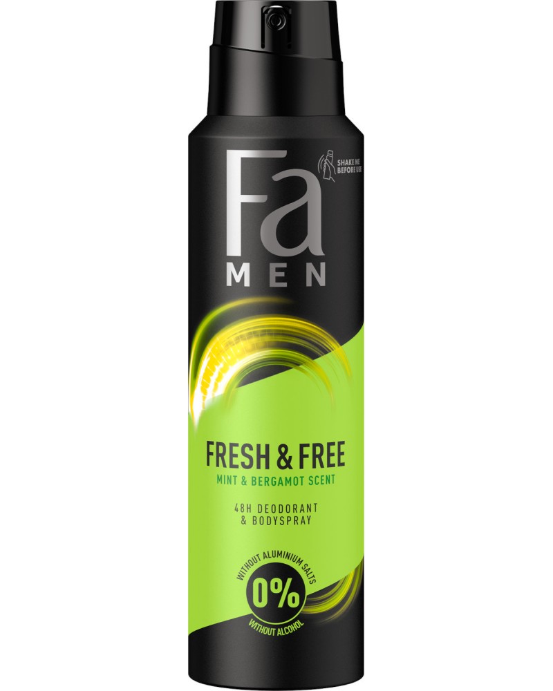 Fa Men Fresh & Free Mint & Bergamot Deodorant -    - 