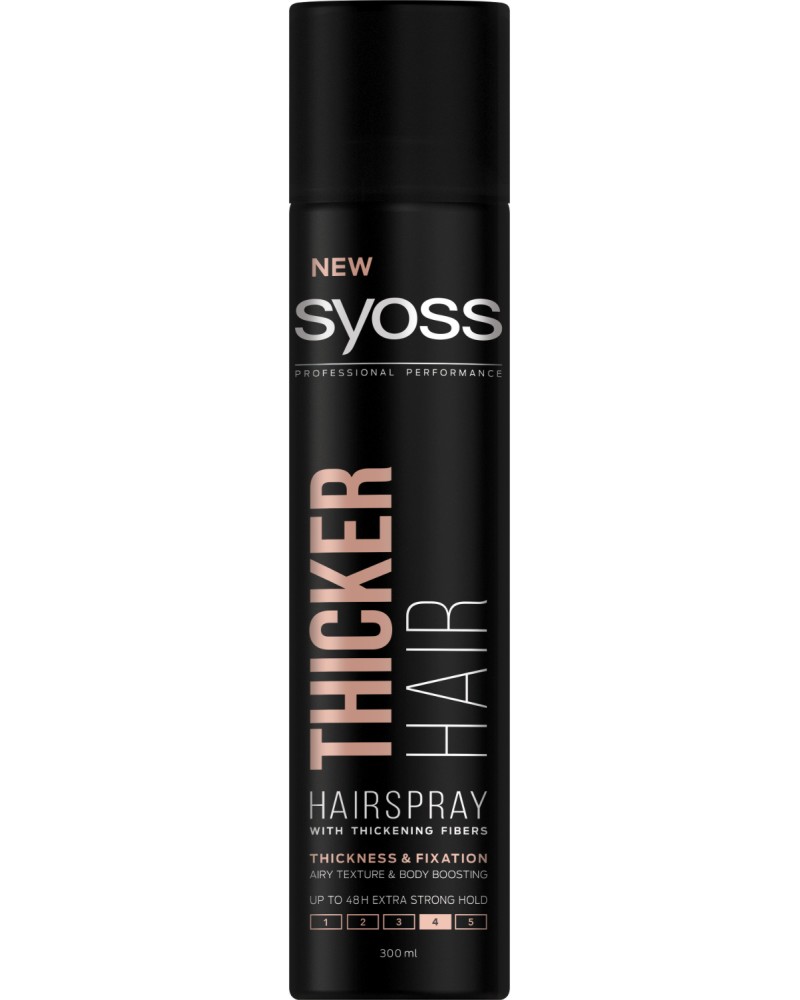 Syoss Thicker Hair Spray - Уплътняващ лак за коса - лак