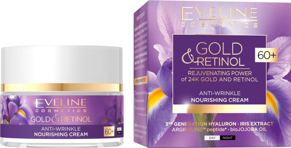 Eveline Gold & Retinol Anti-Wrinkle Nourishing Cream 60+ -       Gold & Retinol - 