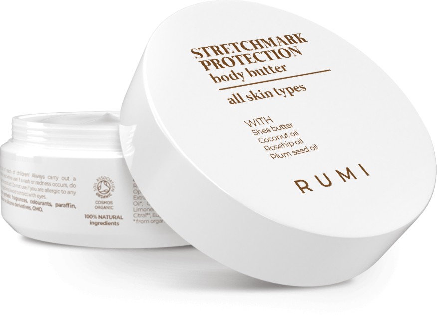 Rumi Stretchmark Protection Body Butter - Био пухкаво масло за защита от стрии - масло