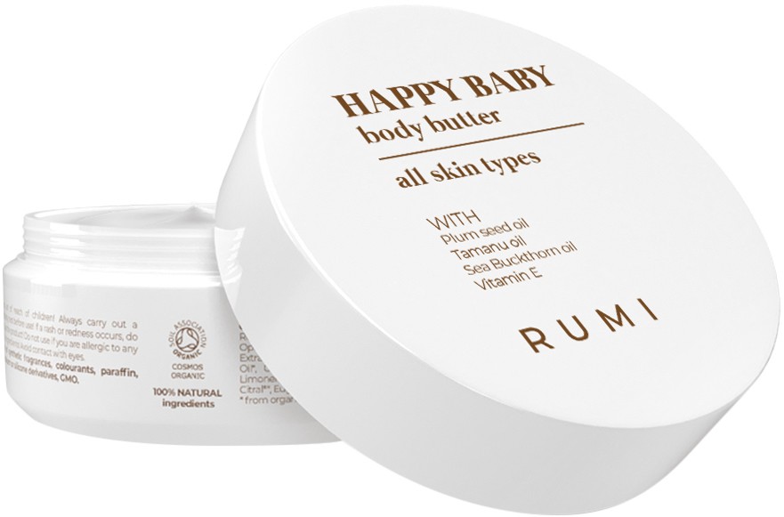 Rumi Happy Baby body butter - Био пухкаво масло - масло