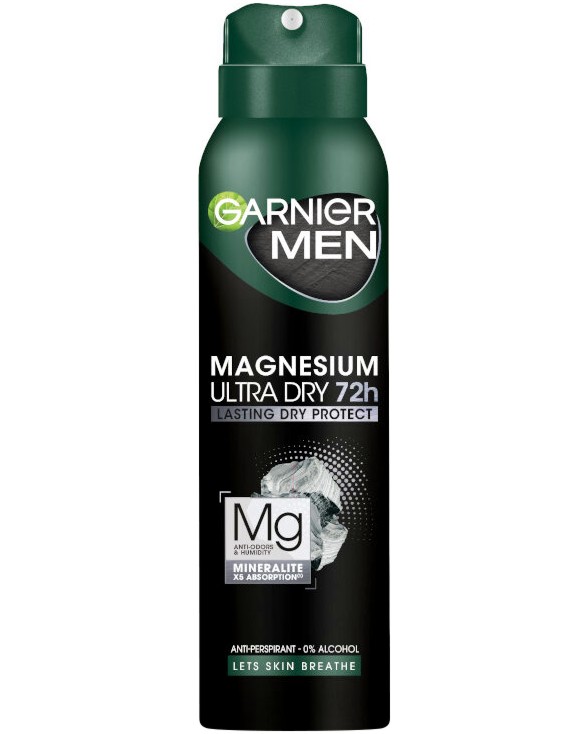 Garnier Men Mineral Magnesium Ultra Dry Anti-Perspirant -       Magnesium Ultra Dry - 