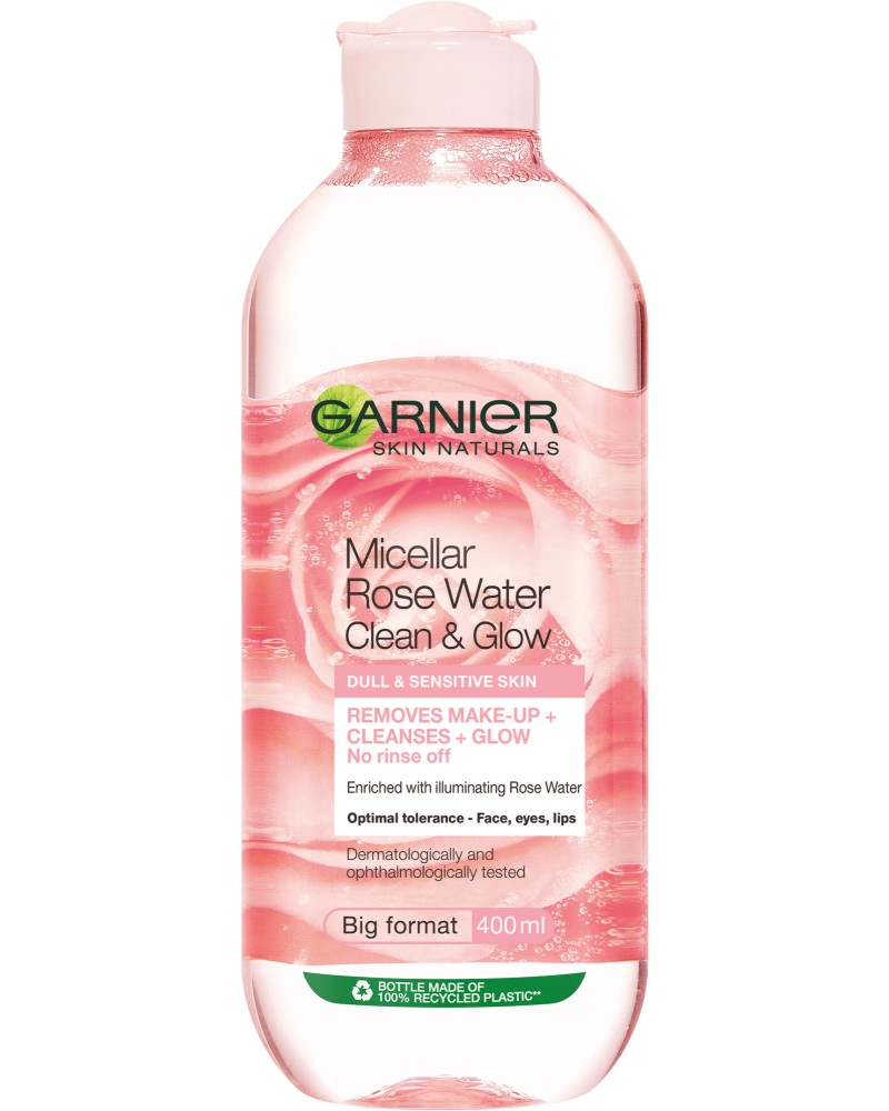 Garnier Clean & Glow Micellar Rose Water -       - 