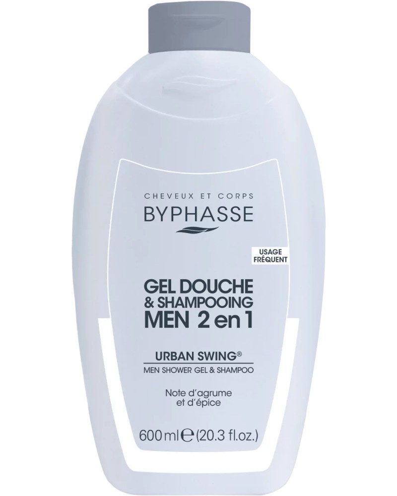 Byphasse Men Urban Swing Shower Gel & Shampoo -        -  