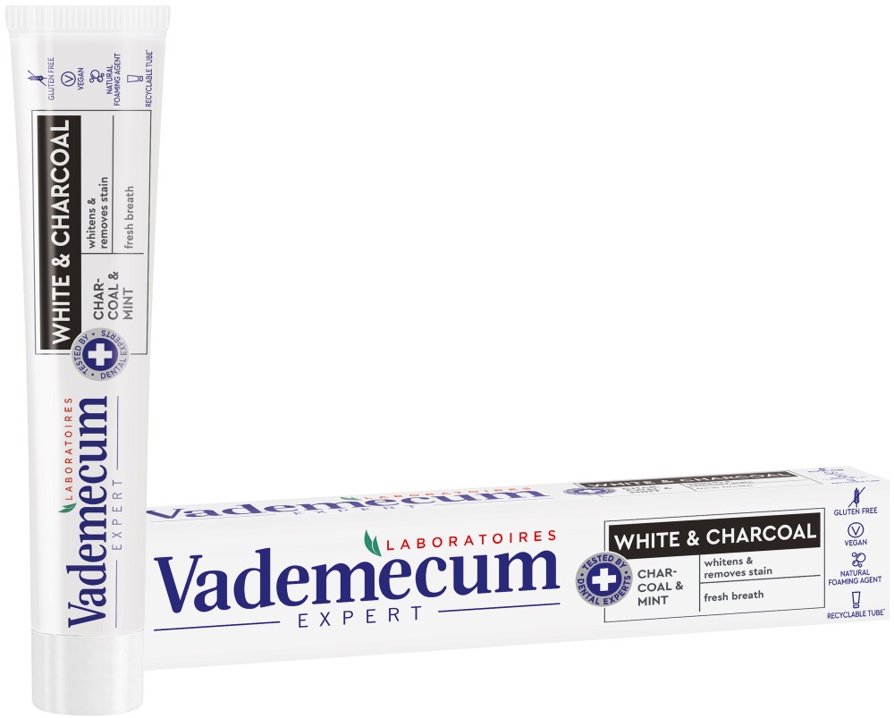 Vademecum White & Charcoal Toothpaste -        -   