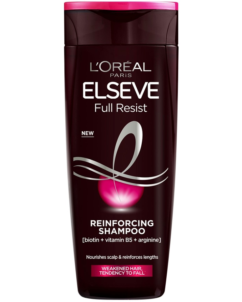 Elseve Full Resist Reinforcing Shampoo - Подсилващ шампоан за слаба и късаща се коса от серията Full Resist - шампоан