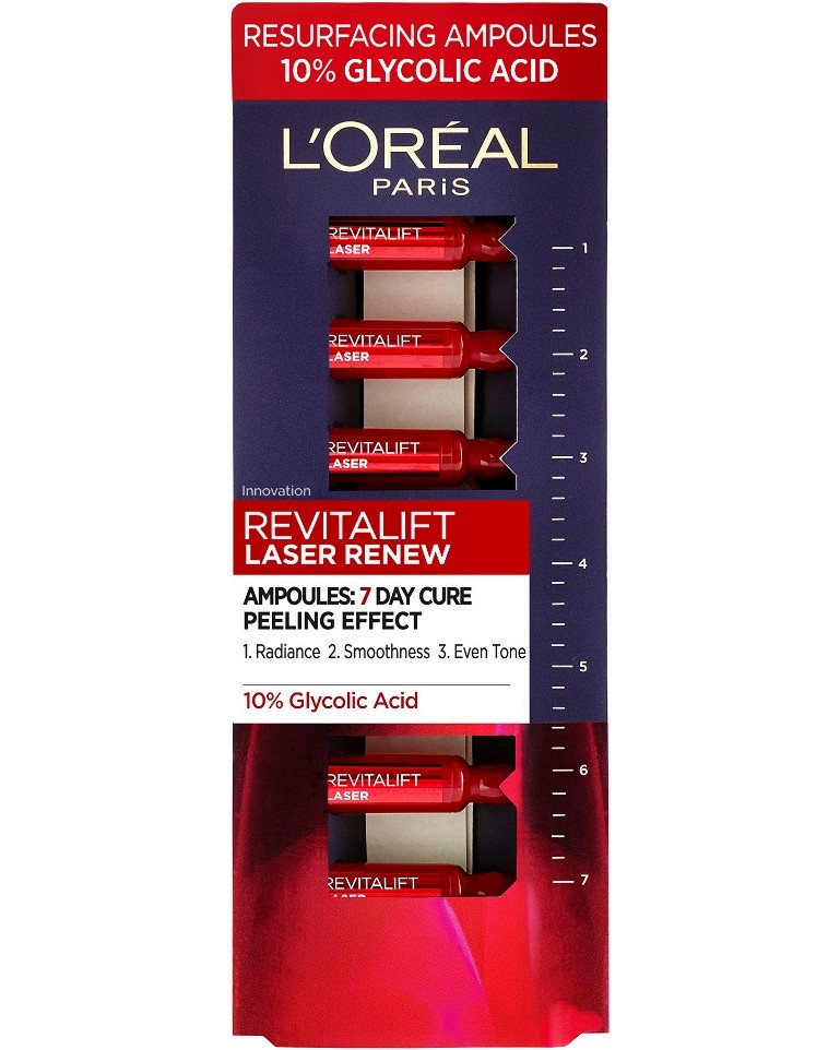 L'Oreal Revitalift Laser Renew Glycolic Acid Ampoules -         "Revitalift Laser" - 