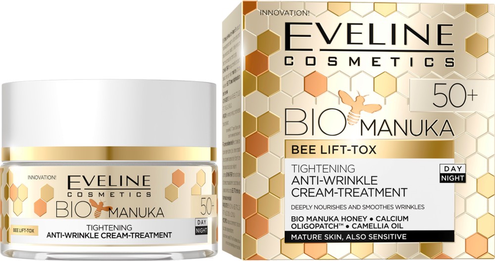 Eveline Bio Manuka Tigthening Anti-Wrinkle Cream 50+ -         "Bio Manuka" - 