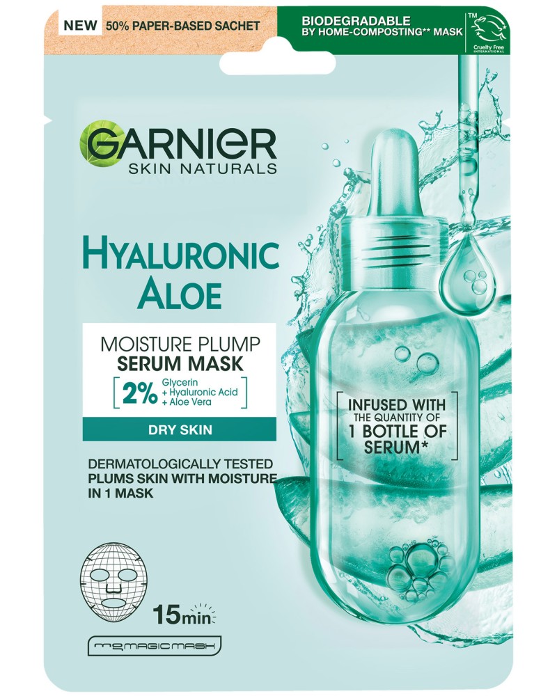 Garnier Hyaluronic Aloe Tissue Mask -        Hyaluronic Aloe - 