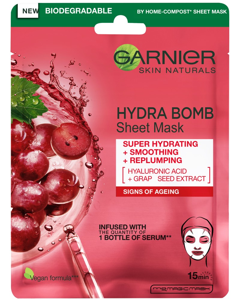 Garnier Hydra Bomb Tissue Mask -         "Skin Naturals" - 
