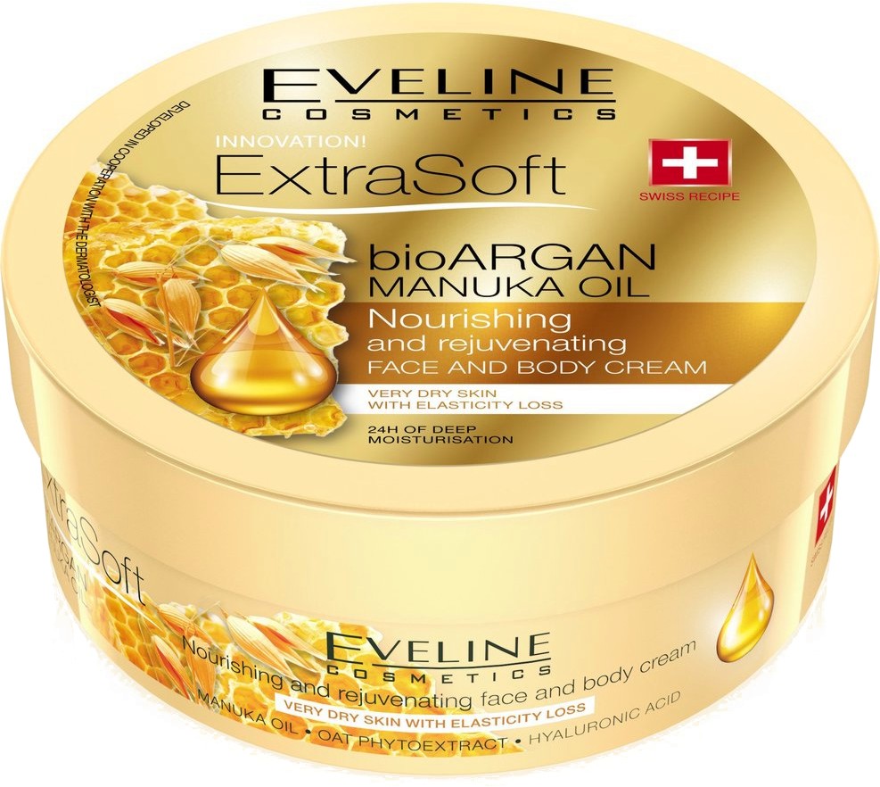 Eveline Extra Soft bio Argan & Manuka Oil Face and Body Cream -         "Extra Soft" - 