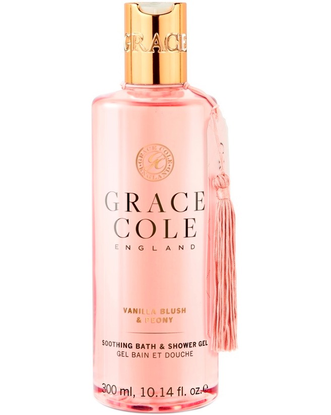 Grace Cole Vanilla Blush & Peony Soothing Bath & Shower Gel Grace Cole Vanilla Blush & Peony Soothing Bath & Shower Gel - Душ гел и пяна за вана 2 в 1 от серията Vanilla Blush & Peony - душ гел