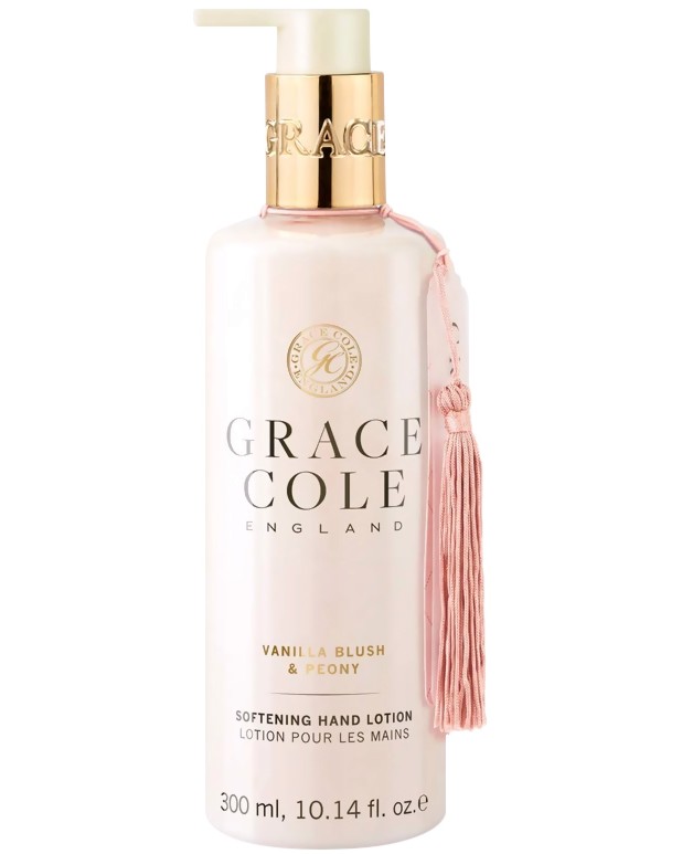 Grace Cole Vanilla Blush & Peony Softening Hand Lotion - Лосион за ръце с аромат на ванилия и божур - лосион