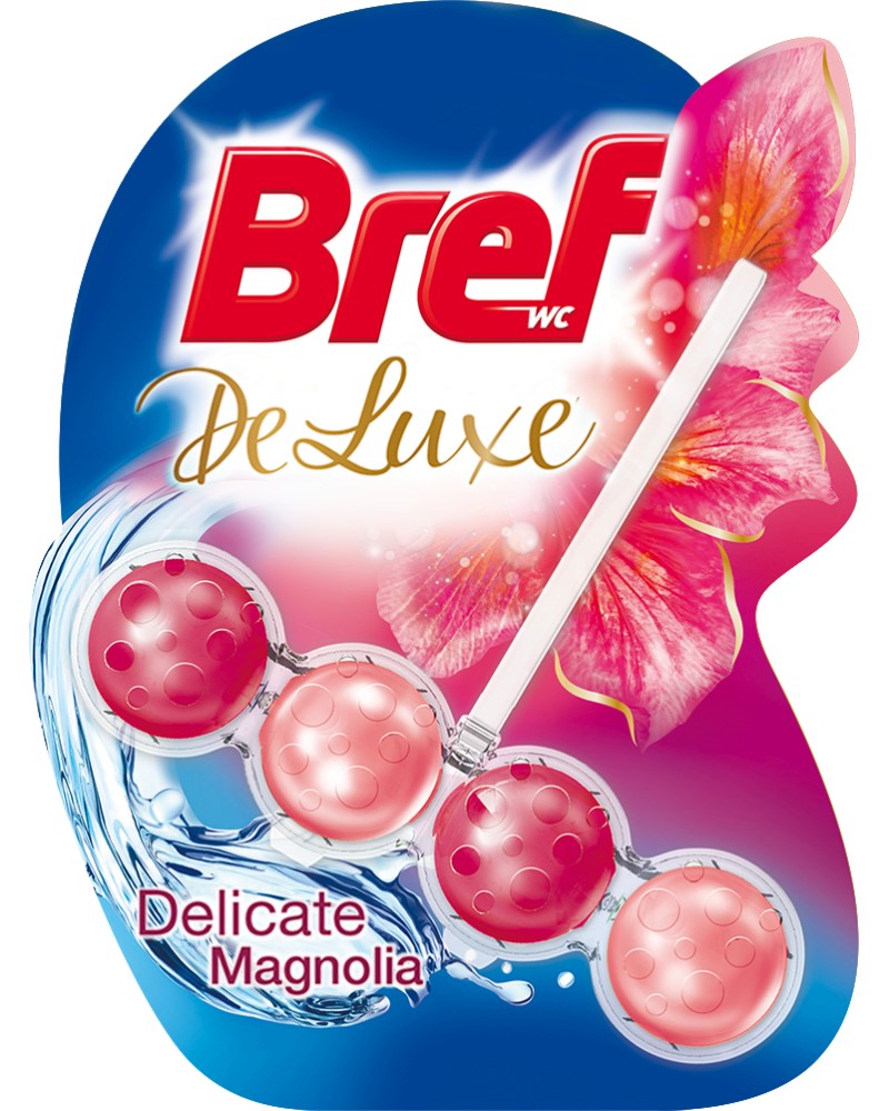 Тоалетно блокче Bref Deluxe - 1 ÷ 3 броя, с аромат на магнолия - продукт