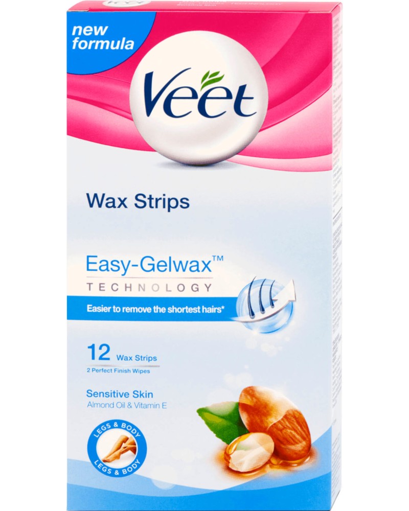 Veet Wax Strips with Easy-Gelwax Technology -           - 