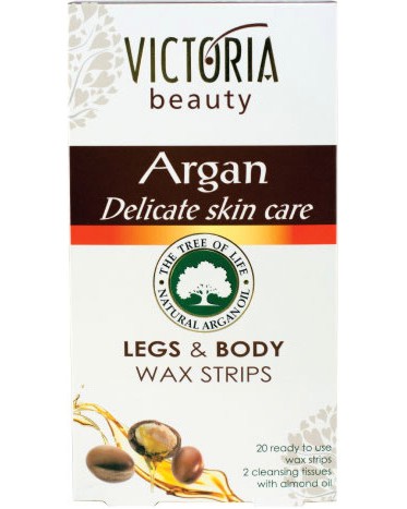 Victoria Beauty Argan Legs & Body Wax Strips - 20         - 