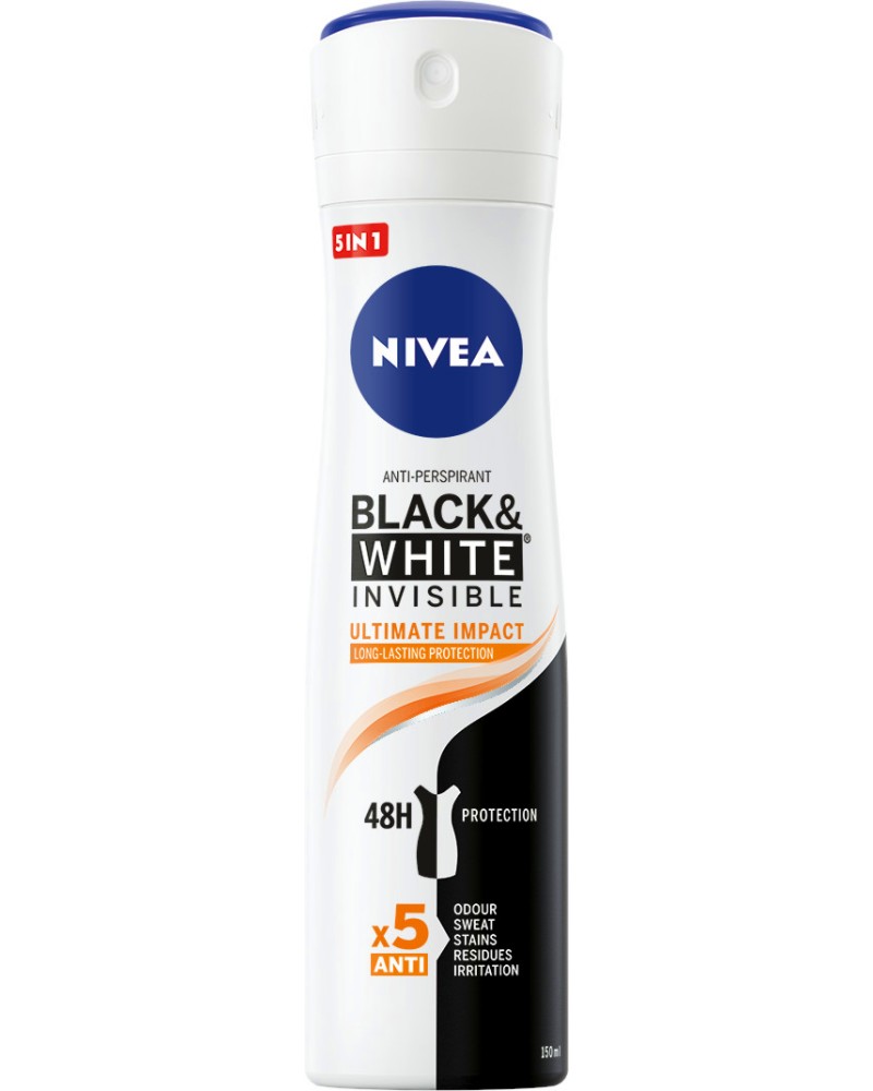 Nivea Black & White Ultimate Impact Anti-Perspirant -       Black & White - 