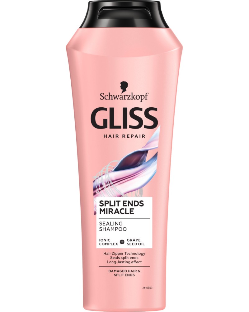 Gliss Split Ends Miracle Shampoo - Шампоан за увредена коса с цъфтящи краища - шампоан