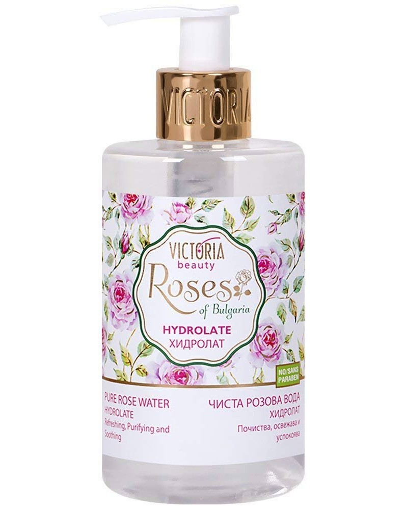 Victoria Beauty Pure Rose Water Hydrolate -     Roses & Hyaluron - 