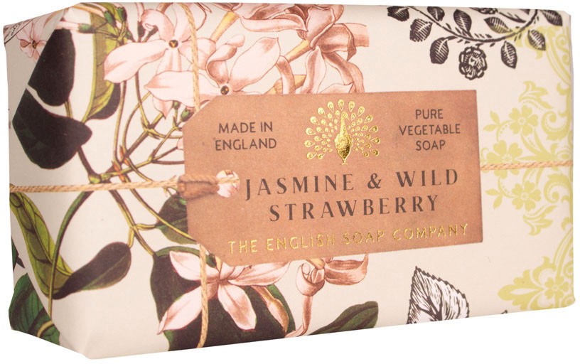 English Soap Company Jasmine & Wild Strawberry - Луксозен сапун с аромат на жасмин и дива ягода - сапун