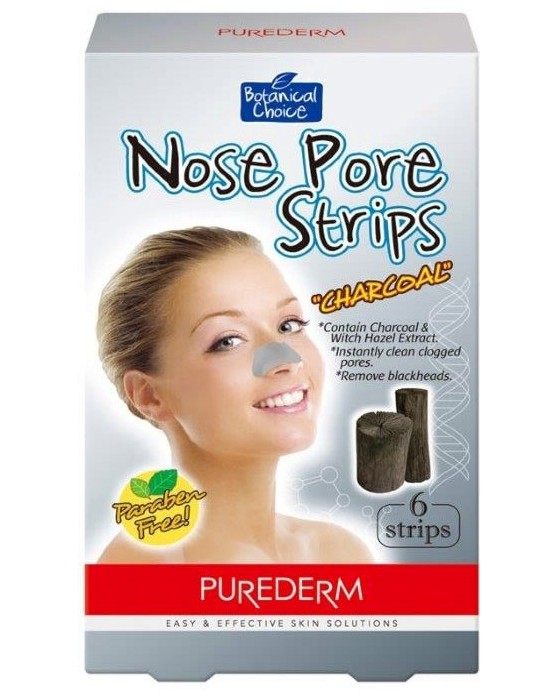 Purederm Nose Pore Strips Charcoal -        -   6  - 